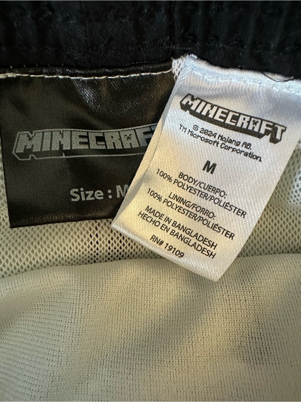 Minecraft Creeper Boys Swim Set with Trunks and Rash Guard Size Medium - Picture 4 of 9